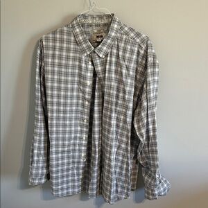 Joseph Abboud Men's Plaid Shirt - Gray and White